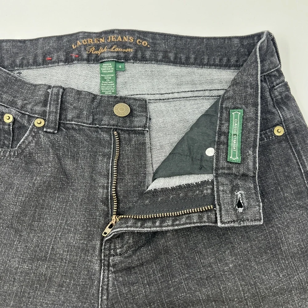 Ralph Lauren Classic Straight Jeans 4 Black Lauren Jeans Co. LRL Denim - Picture 8 of 16